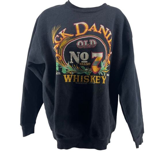 Vintage 1980s Jack Daniels Crewneck Sweatshirt Mens Large